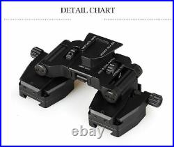 CNC Machined Dual Binocular Bridge NVG Mount + AN/PVS-14 J Arm Dovetail Adapter