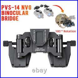 CNC Machined Dual Binocular Bridge NVG Mount + AN/PVS-14 J Arm Dovetail Adapter