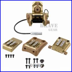 CNC Machined GSGM DPAM Night Vision Mount With3 Helmet Shroud Plate Dark Earth CNC Machined GSGM DPAM Night Vision Mount With3 Helmet Shroud Plate Dark Earth