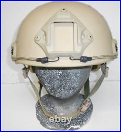 CPG RAIDER-EX Combat ACH Ballistic Helmet IIIa HIGH CUT Desert Tan XL NVG mount