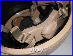 CPG RAIDER-EX Combat ACH Ballistic Helmet IIIa HIGH CUT Desert Tan XL NVG mount