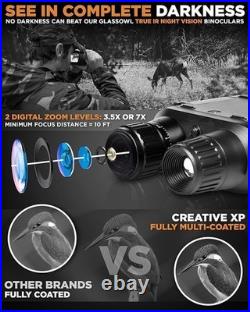 CREATIVE XP Night Vision Goggles Digital Binoculars PRO Infrared Lens Black NEW CREATIVE XP Night Vision Goggles Digital Binoculars PRO Infrared Lens Black NEW