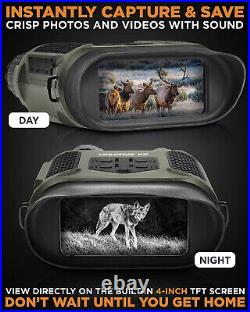 CREATIVE XP Night Vision Goggles Military Binoculars Green with 32GB SD Card