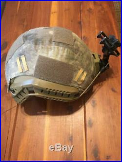 CUSTOM GUNFIGHTER DH-132A CVC BALLISTIC HELMET With WILCOX NVG AND RHINO MOUNT