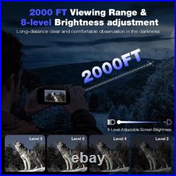 CZ080 Night Vision Goggles 8X Zoom 4K Digital HD IR Binoculars Hunting