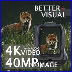 Compact 4K Night Vision Goggles with 984FT Range and 32GB Card Take Anywhere