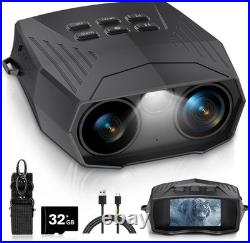 Compact Night Vision Goggles 5000mAh Rechargeable 10X Zoom Anti-Reflective Lens