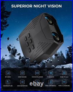 Compact Night Vision Goggles 5000mAh Rechargeable 10X Zoom Anti-Reflective Lens Compact Night Vision Goggles 5000mAh Rechargeable 10X Zoom Anti-Reflective Lens