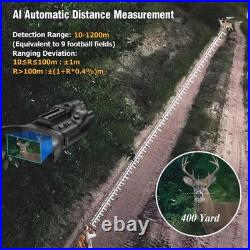 Crangcam Night Vision Goggles with Night Vision Rangefinder, 4K Video Photo, 6X