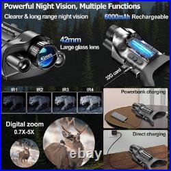 Crangcam Night Vision Goggles with Night Vision Rangefinder, 4K Video Photo, 6X