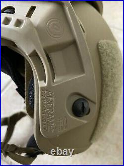 Crye Precision AirFrame Ballistic Helmet, Rails, Wilcox G24 NVG Mount, Medium