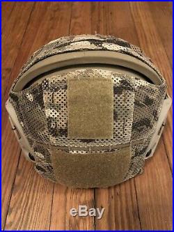 Crye Precision AirFrame Ballistic Helmet, Wilcox NVG Mount, Rails & Cover, Large