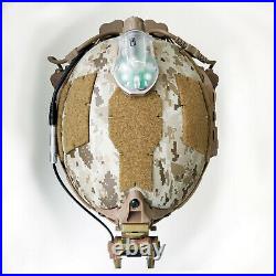 Custom AOR1 Navy SEAL Tactical Helmet with ANVS NVG mount + NRR 26dB comms headset