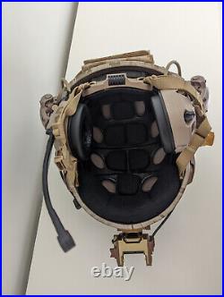 Custom DEVGRU AOR1 Maritime SF Tactical Helmet + NVG Mount + IR Strobe + comms