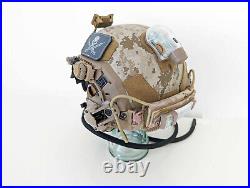 Custom DEVGRU HALO AOR1 Maritime Tactical Helmet + NVG Mount + IR Strobe + comms