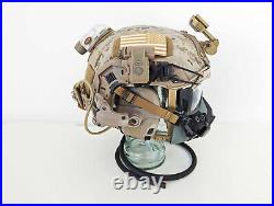 Custom DEVGRU HALO AOR1 Maritime Tactical Helmet + NVG Mount + IR Strobe + comms