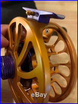 Custom Nautilus LH Retrieve NVG 8/9 Wt reel Orange/purple