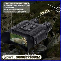 D80 IR Night Vision Goggles 1080P, 4X20 Zoom, 3000M Viewing Range, High-Definiti