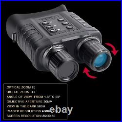 D80 IR Night Vision Goggles 1080P, 4X20 Zoom, 3000M Viewing Range, High-Definiti