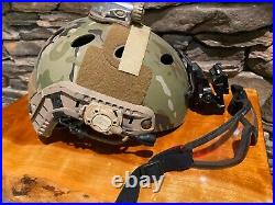DEVGRU CAG Bump Helmet OPS CORE with NVG mount, eye protection and lights