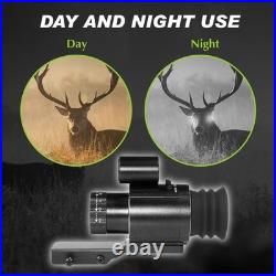Day & Night Vision Rifle Scope Monocular with 850nm IR 4X Magnification, Digi