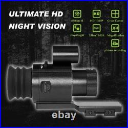 Day & Night Vision Rifle Scope Monocular with 850nm IR 4X Magnification, Digi
