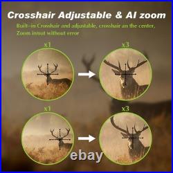 Day & Night Vision Rifle Scope Monocular with 850nm IR 4X Magnification, Digi