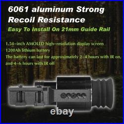 Day & Night Vision Rifle Scope Monocular with 850nm IR 4X Magnification, Digi