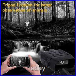 Digital Night Vision Binoculars Goggles with WiFi for Complete Darkness, Black