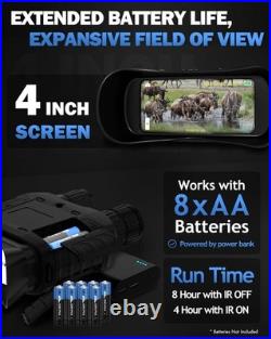 Digital Night Vision Goggles 20X Optical Zoom 4X Digital 4 Screen 32G Infrared