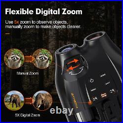 Digital Night Vision Goggles Hunting IR Monocular Binoculars for Total Darkness