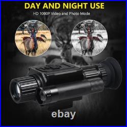 Digital Night Vision Monocular HD 1080P Infrared Night Vision Scope with 5X A