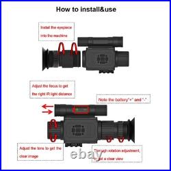 Digital Night Vision Monocular HD 1080P Infrared Night Vision Scope with 5X A