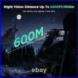 Diyimin 4k Night Vision Goggles For Adults, 2000ft Infrared Night Vision Black
