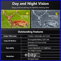 Doock 4K Infrared Night Vision Goggles Binoculars 3 Screen Black 5753A0J