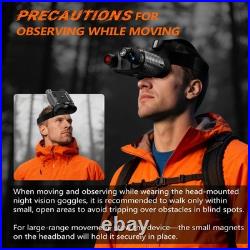 Dsoon Head-Mounted Night Vision Goggles Upgraded, Rechargeable Hands Black Dsoon Head-Mounted Night Vision Goggles Upgraded, Rechargeable Hands Black