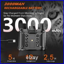 Dsoon Head-Mounted Night Vision Goggles Upgraded, Rechargeable Hands Black