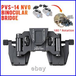 Dual Binocular Bridge Helmet Mount Dovetail for PVS14 Night Vision NVG Mount Arm