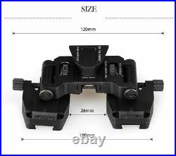 Dual Binocular Bridge Helmet Mount Dovetail for PVS14 Night Vision NVG Mount Arm