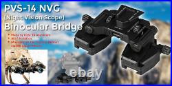 Dual Binocular Bridge Helmet Mount Dovetail for PVS14 Night Vision NVG Mount Arm