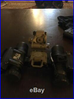 Dual PVS 14 Night Vision Goggles With Wilcox Mount Crye Nightcap