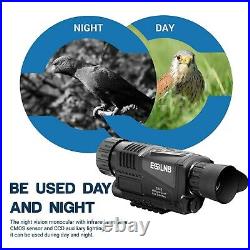 ESSLNB 5x40 Digital Night Vision Goggles Portable Rechargeable Monocular 16GB
