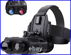 FHD Night Vision Goggles Binoculars Digital IR Head Mounted Hunting Rechargeable