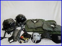 Flight Helmet, HGU-55, HGU-84, MBU-20, NVG Battery Pack, Flight Grip Replica lot