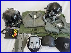 Flight Helmet, HGU-55, HGU-84, MBU-20, NVG Battery Pack, Flight Grip Replica lot