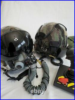 Flight Helmet, HGU-55, HGU-84, MBU-20, NVG Battery Pack, Flight Grip Replica lot