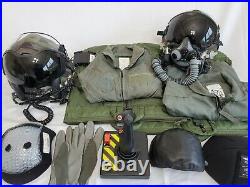 Flight Helmet, HGU-55, HGU-84, MBU-20, NVG Battery Pack, Flight Grip Replica lot