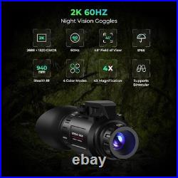 GOYOJO GNG2K Night Vision Monocular 2K/60Hz Refresh Digital Night Vision Goggles