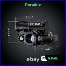 GOYOJO NVG10 Night Vision Goggles Helmet-Mounted Hunting Monocular 1080P HD NVG