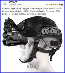 GOYOJO Night Vision Goggles Tactical Night Vision Monocular Infrared with Helmet